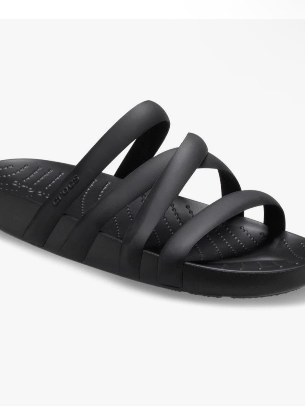 CROCS Women's Triple-Strap Slide in Black